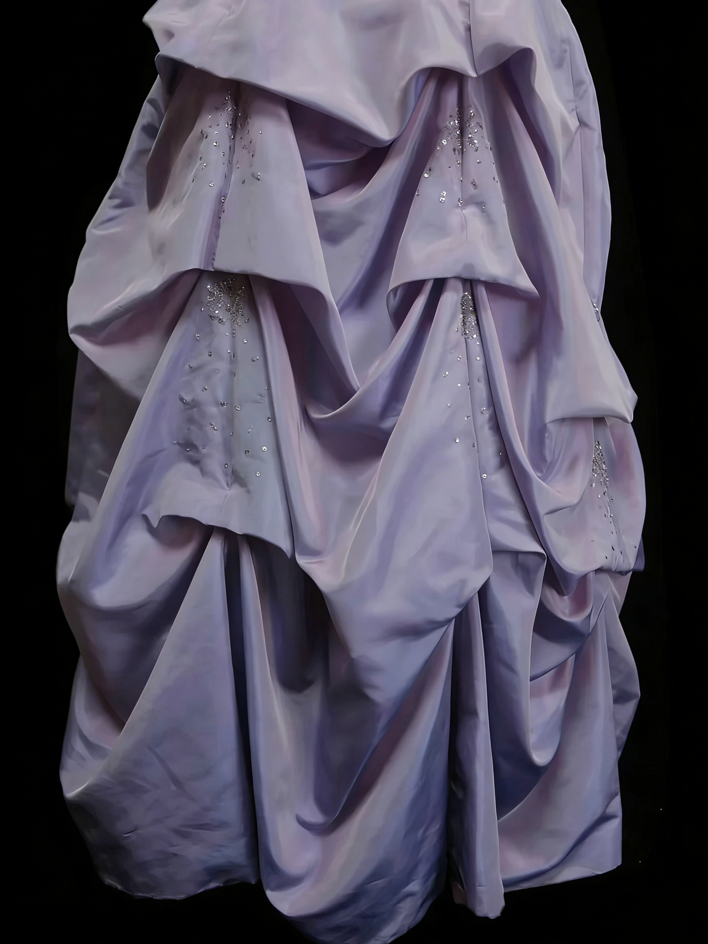 Robe de bal vintage dos nu en taffetas lilas années 80/90, sans manches, longue, robe de soirée formelle N1442