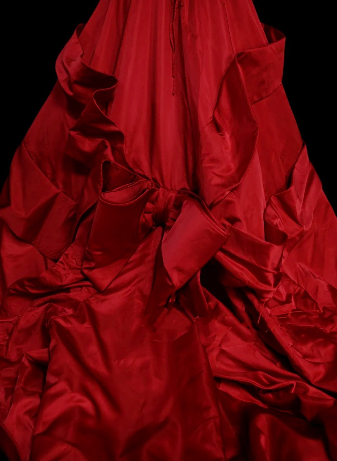 Robe de bal rétro rouge bustier années 60, robe de soirée longue et élégante N831