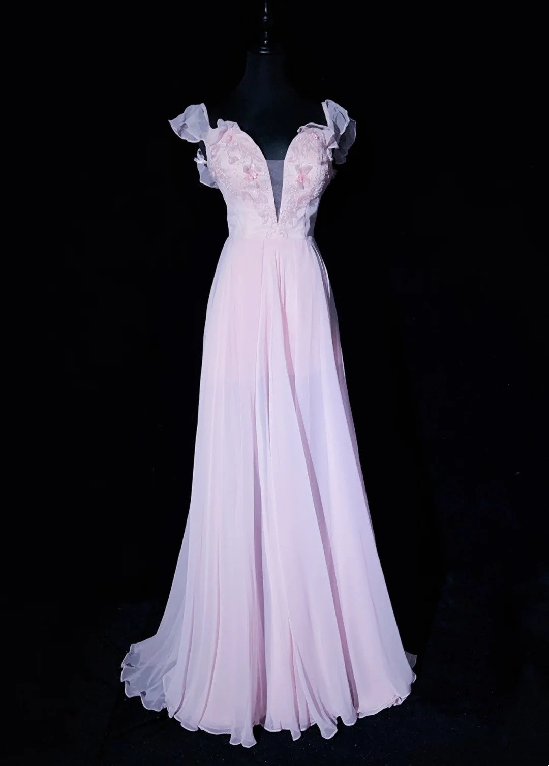 Vintage Prom Dresses 80s A line Sweetheart Pink Chiffon With Beading Semi Formal Evening Outfits N3630