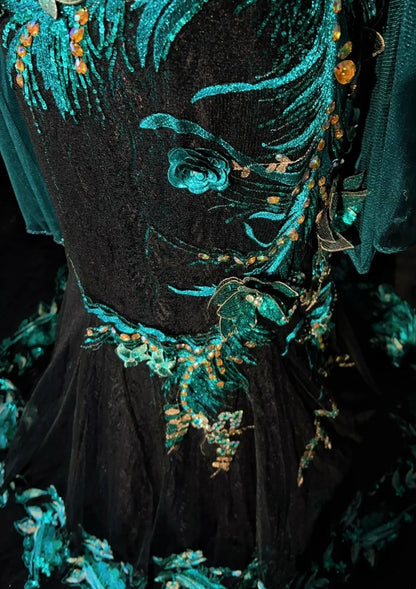Vintage Prom Dresses Inspo Mermaid Spaghetti Strap Black Tulle Blue Lace With Beading For Women Formal Dress N3216