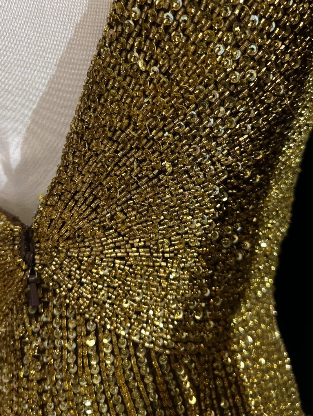 Vintage Mermaid 2000s One Shoulder Gold Sequin Formal Dress Long Sparkly Prom Dresses N2574