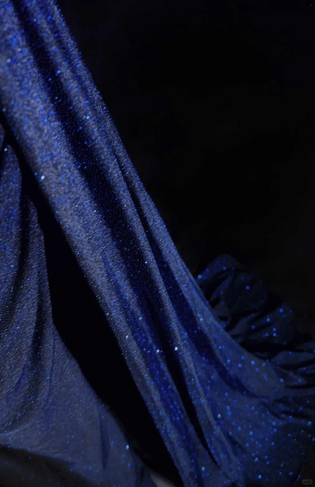 Robes de Bal Vintage Années 90 Sirène Asymétrique Bleu Marine Pailletée Dos Nu Longues Tenues de Soirée N3140