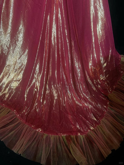 Glamouröses Ballkleid Meerjungfrau Sweetheart Rosa mit Perlen ärmelloses Abendkleid N2871