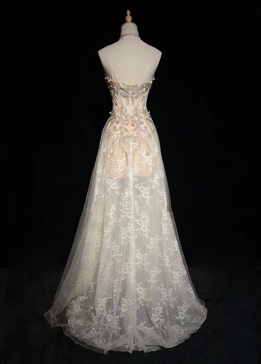 Vintage Prom Dresses 90s A line Spaghetti Strap Champagne Tulle Long Semi Formal Evening Outfits N3651