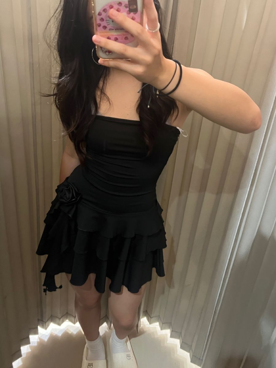 Classy A Line Strapless Little Black Dress Freshman High Shool Grad Short Mini Hoco Gown Homecoming Dresses RB4379