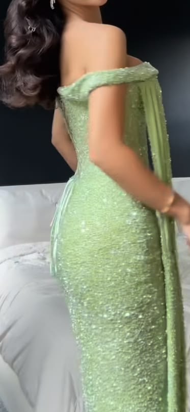 Nouvelle Arrivée Élégante Robe de Soirée Verte Longue Robes de Bal Sirène Moulante pour Femmes N4070
