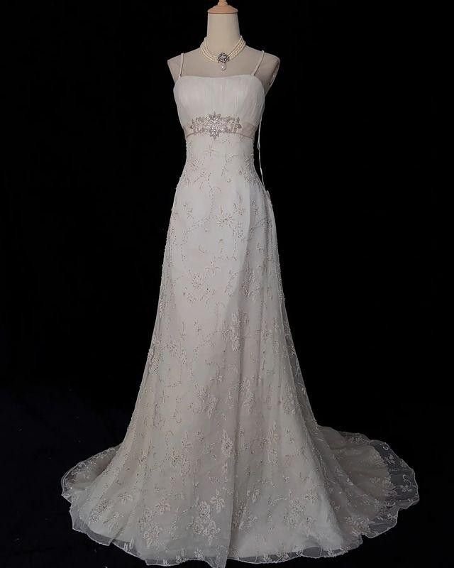 Unique Mermaid Spaghetti Straps Satin White Wedding Dresses Brides Dress AB978