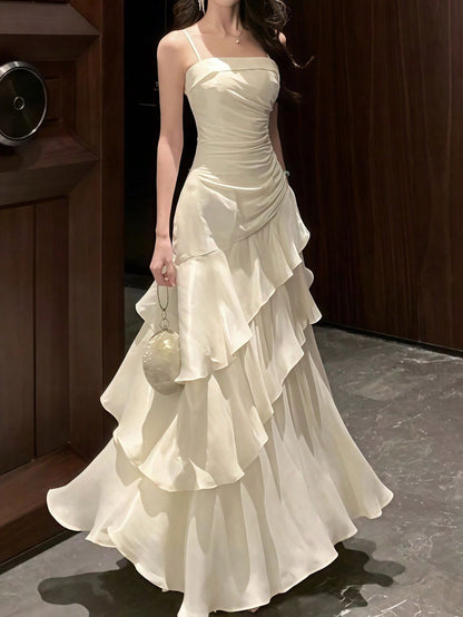 Elegantes Meerjungfrauen-Spaghetti-Träger-Kleid für Damen, figurbetontes Partykleid mit Hüftausschnitt, stylisches, eng anliegendes Ballkleid AB974