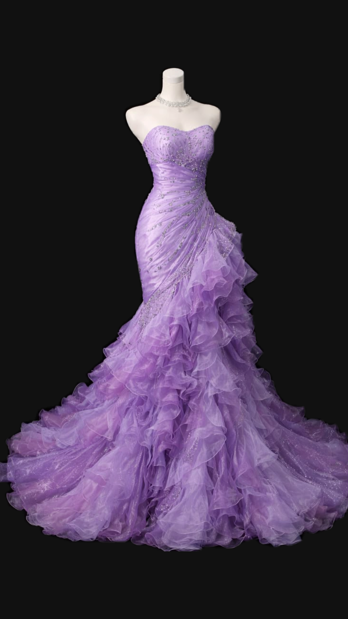 Prom Dresses ideas Unique Mermaid Sweetheart Lilac Tulle Floor Length Formal Party Gown 8th Grade Dress RC0875