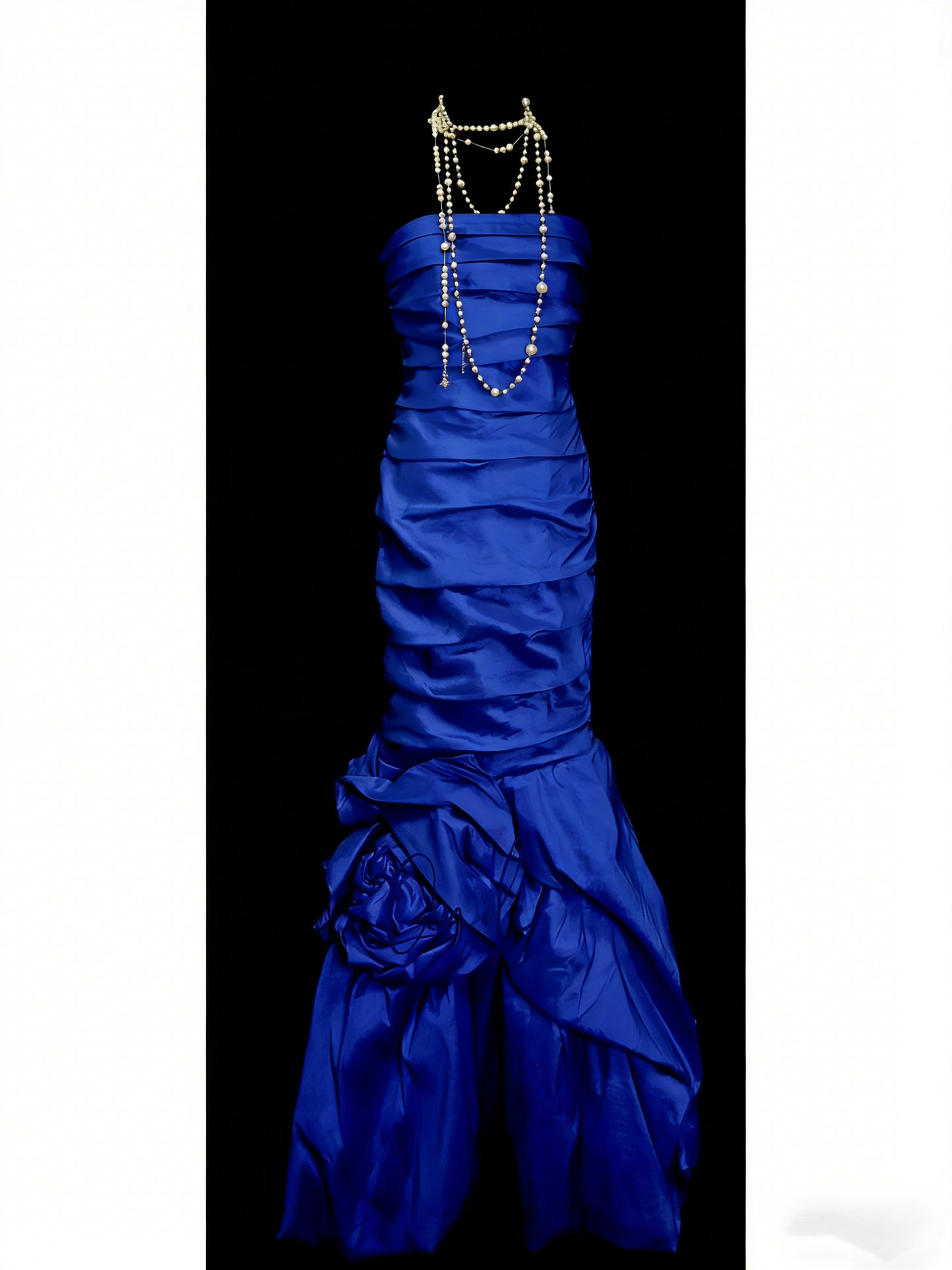 Elegantes, trägerloses Meerjungfrauen-Kleid in Königsblau für College, Abschlussball und andere festliche Anlässe für Teenager (N1157)