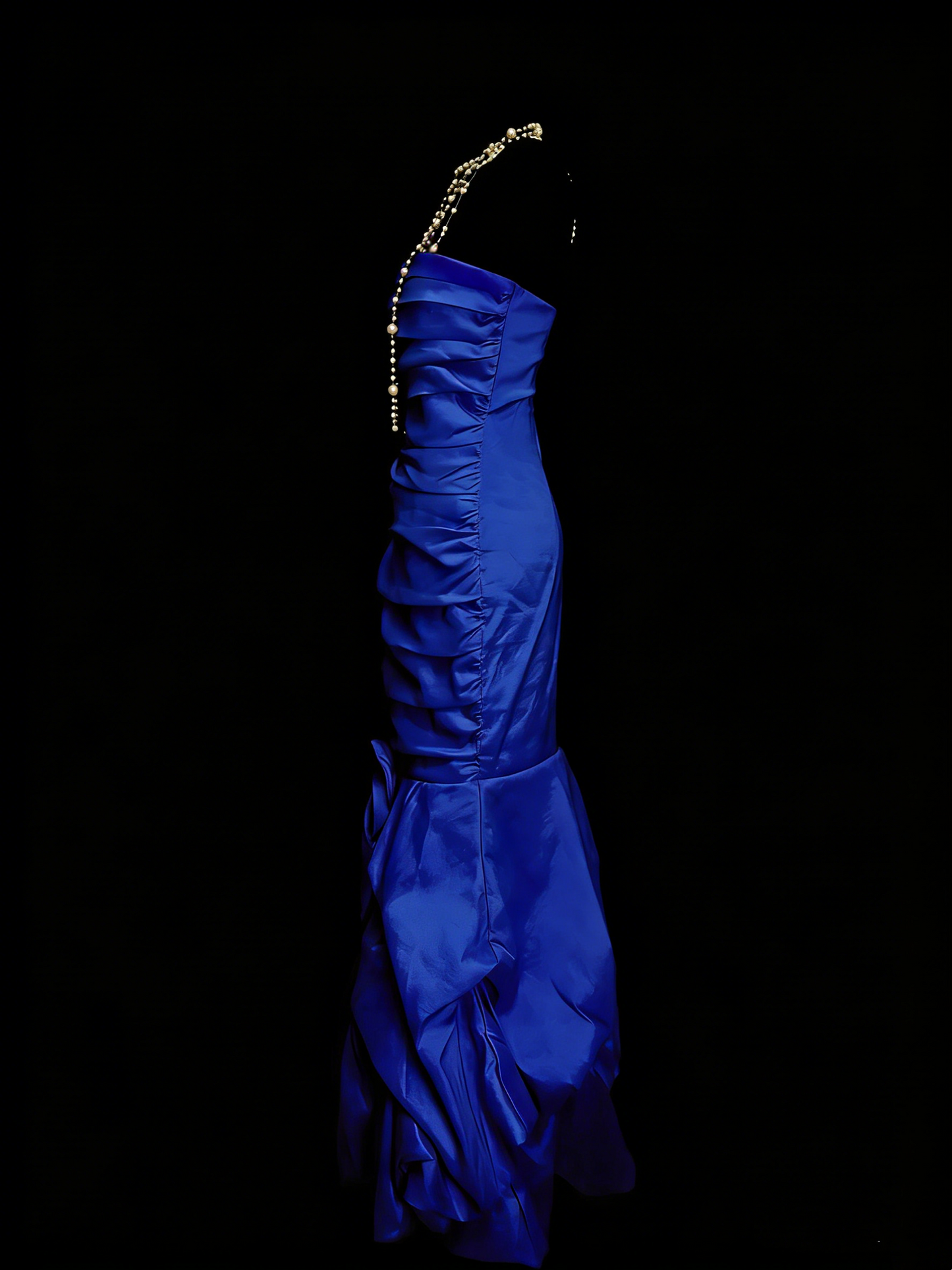 Elegantes, trägerloses Meerjungfrauen-Kleid in Königsblau für College, Abschlussball und andere festliche Anlässe für Teenager (N1157)