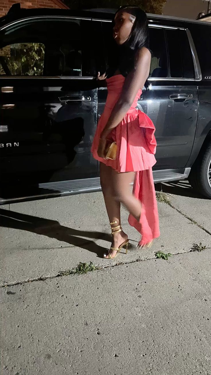 Elegantes, trägerloses pinkfarbenes A-Linien-Kleid mit Schleife für schwarze Mädchen, Party, kurze Mini-Kleider zum 18. Geburtstag, Hoco-Outfit RB3769