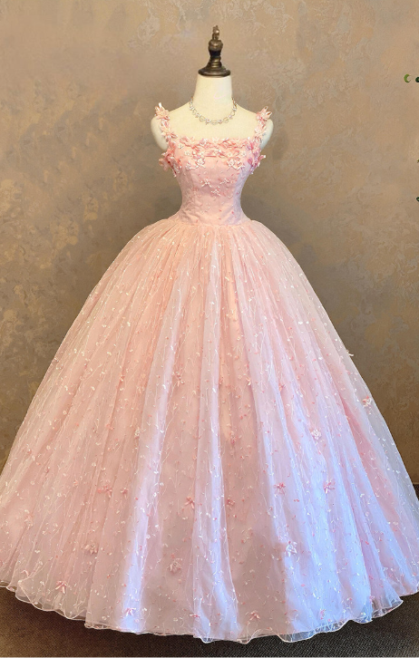 Robe de bal 2026 pour quinceañera, volants et dentelle rose, tenue de fête mignonne pour les 16 ans, AB2224