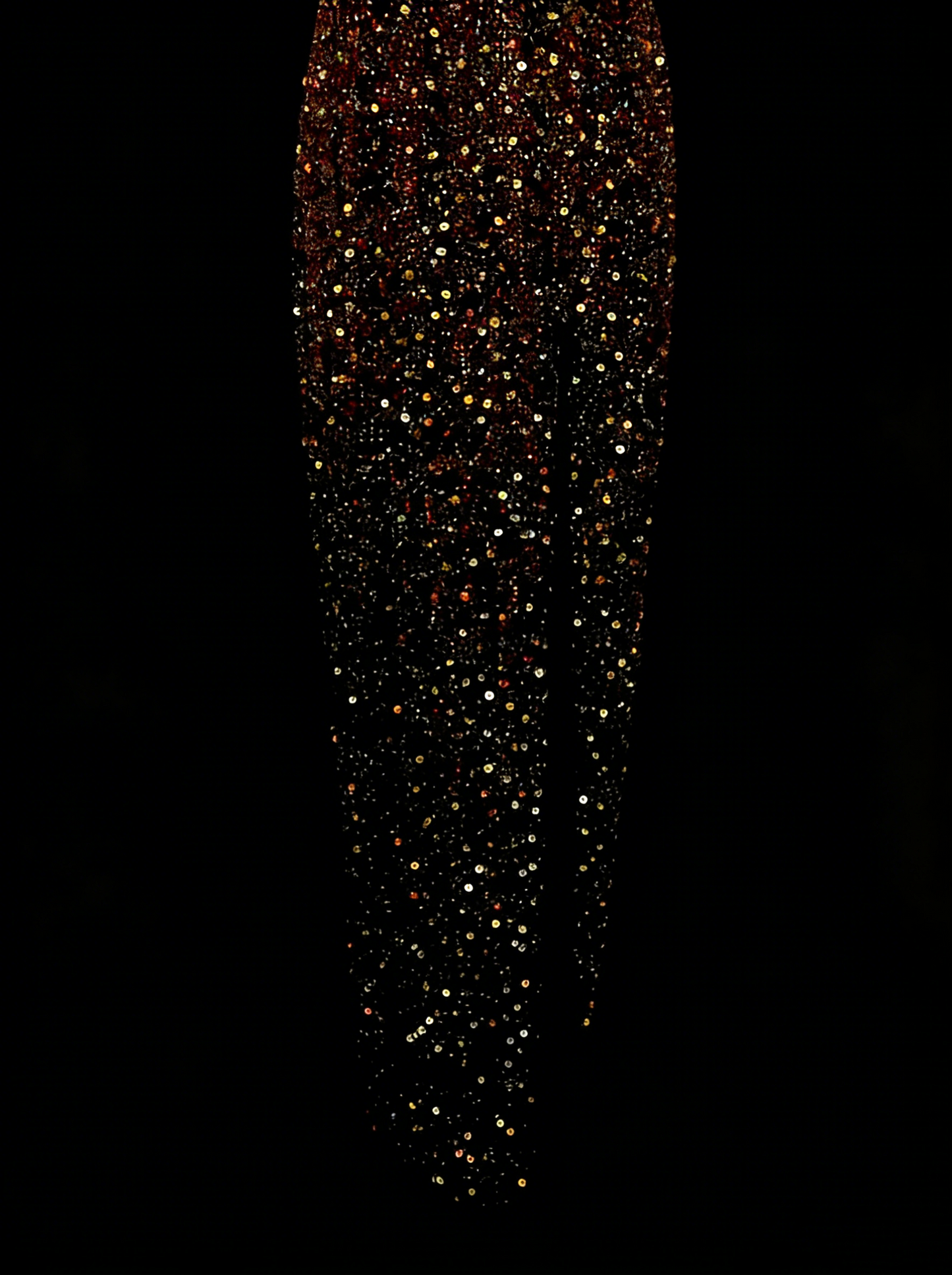Robe de bal longue vintage années 80, fourreau, dos nu, à sequins, sans manches, N1453