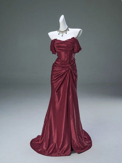 Schwer geschnittenes, figurbetontes Meerjungfrauen-Abendkleid N1871