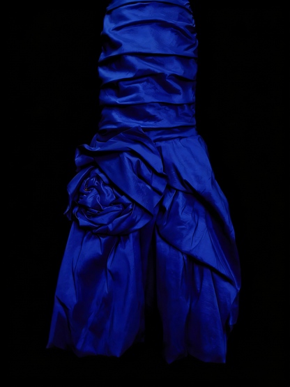 Elegantes, trägerloses Meerjungfrauen-Kleid in Königsblau für College, Abschlussball und andere festliche Anlässe für Teenager (N1157)