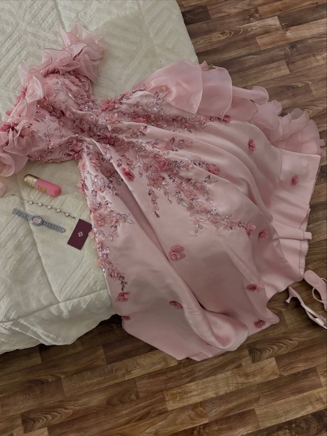Modest A Line Off The Shoulder Pink Long Prom Dress with Lace Skirt Formal Dress Long Party Dresses RB6926