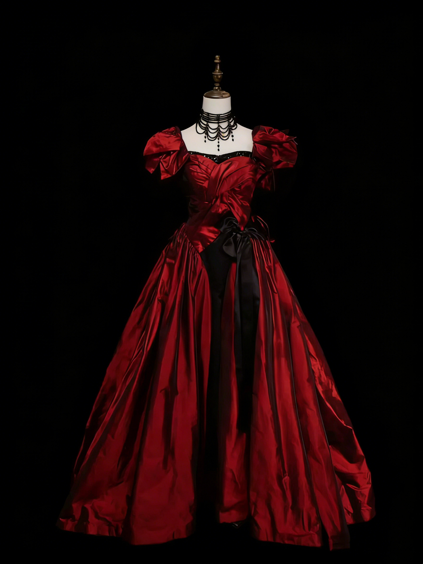 Vintage Ball Gown Square Neck Burgundy With Ruffles Sweet 16 Dresses Quinceanera Dress Long 15 Vestidos De Fiesta N1453