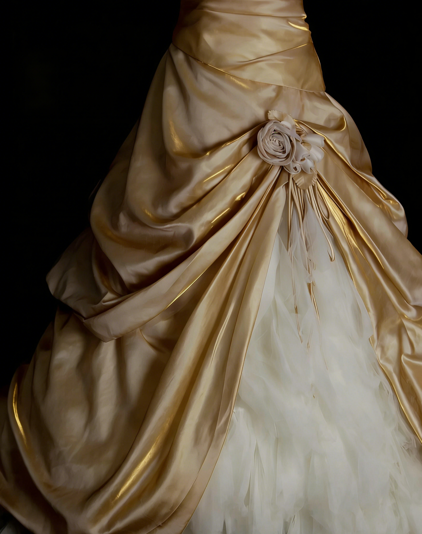 Robe de bal vintage bustier dorée pour Sweet 16, robe de quinceañera avec fleurs 3D, longue, taille 15, Vestidos De Fiesta N1316