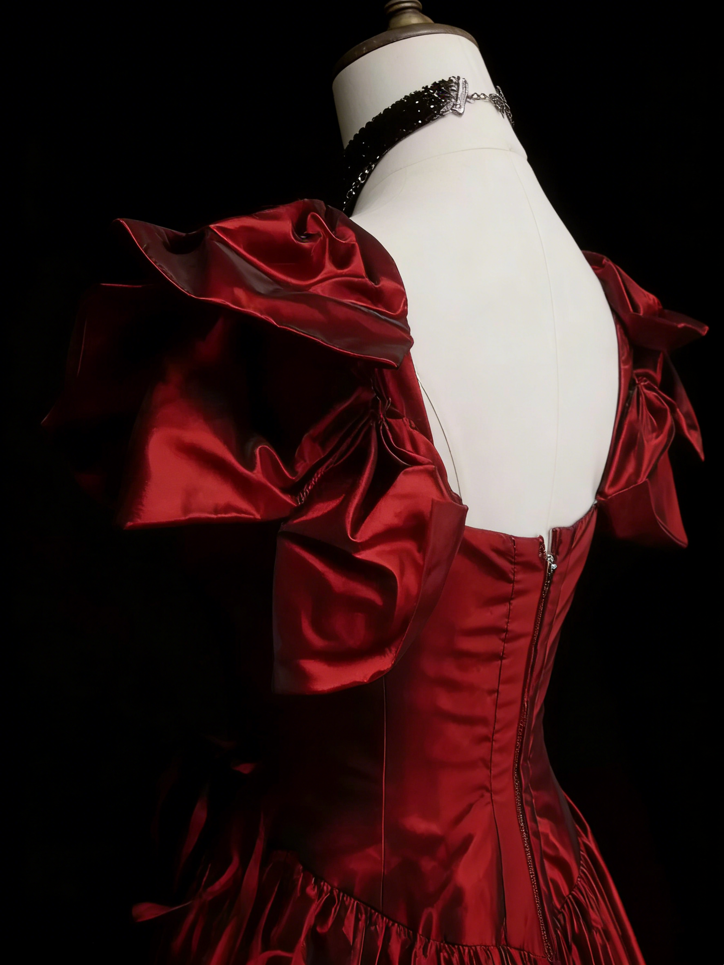Vintage Ball Gown Square Neck Burgundy With Ruffles Sweet 16 Dresses Quinceanera Dress Long 15 Vestidos De Fiesta N1453