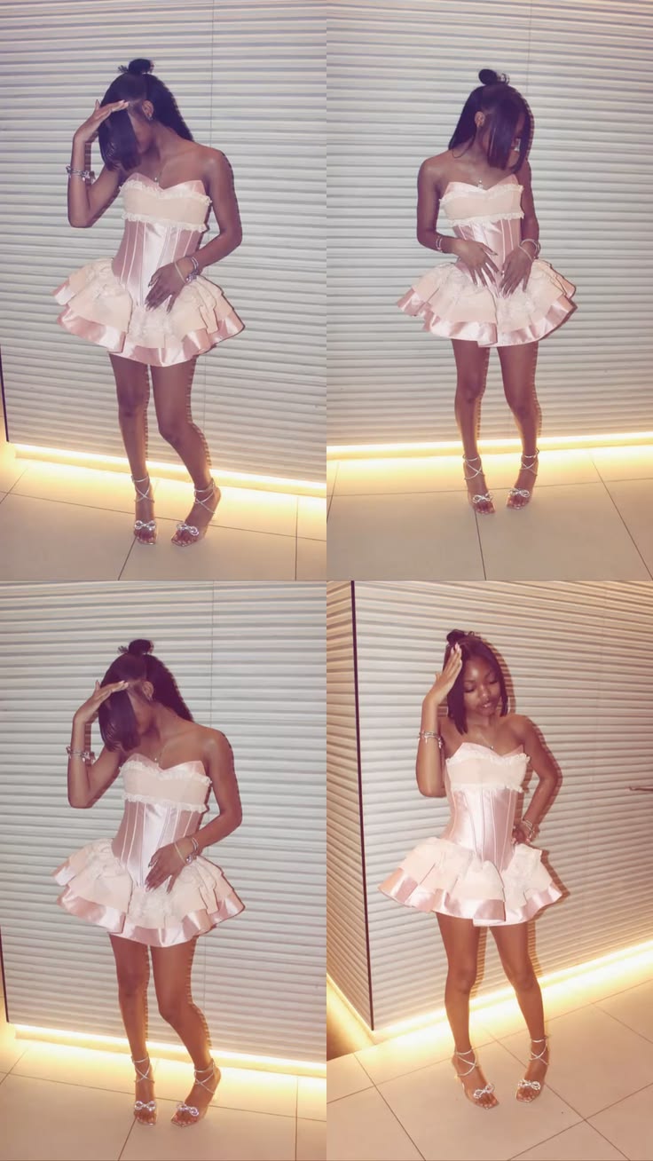Robe de bal sexy en dentelle rose pour jeunes filles noires, courte pour soirées et dîners, robes d'anniversaire pour les 15 ans, astuces mode, robe de cocktail RB3649