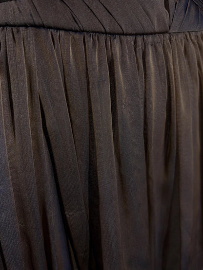 Vintage Prom Dresses 80s A Line Spaghetti Strap With Ruffled Long Evening Outfits N3454