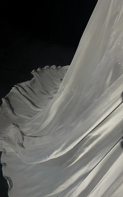 Vintage 90s Prom Dresses Sheath Sweetheart High Low Silver Grey Chiffon Long Prom Gown N3020