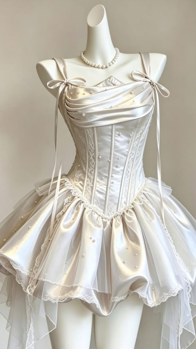 Cute Ball Gown Square Neck White Satin Short Party Dresses Homecoming Cocktail Gowns RB8974