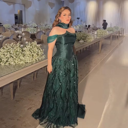 Maßgeschneidertes langes Paillettenkleid für besondere Anlässe, luxuriöses Ballkleid, Sharon Happy Abendkleid A1049