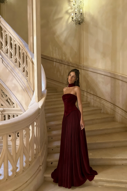 Elegantes, trägerloses, hellblaues A-Linien-Kleid mit Schal für den Winter – langes, formelles Kleid für Abschlussball, Abendveranstaltung, Dinnerpartys und andere festliche Anlässe für Damen (AB2025)