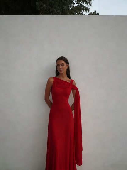 Robe de soirée longue jaune élégante, coupe sirène, col carré, cintrée, idéale pour un bal de promo ou un dîner chic (AB2050)