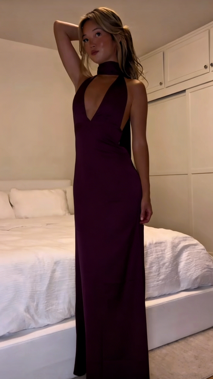 Elegantes, langes, formelles Meerjungfrauen-Abendkleid mit V-Ausschnitt, schmal geschnitten, gelb, mit Schal, AB2054