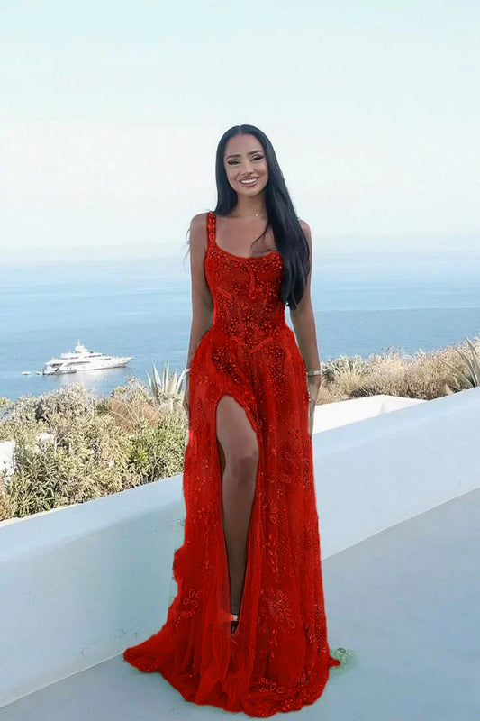 Classy Mermaid Square Neck Mint Green Sequin Beaded Long Prom Dresses Inspo Glitter Prom Gown RB1397