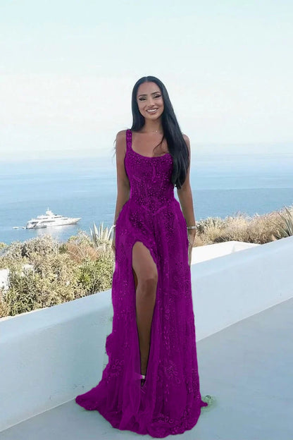 Classy Mermaid Square Neck Mint Green Sequin Beaded Long Prom Dresses Inspo Glitter Prom Gown RB1397