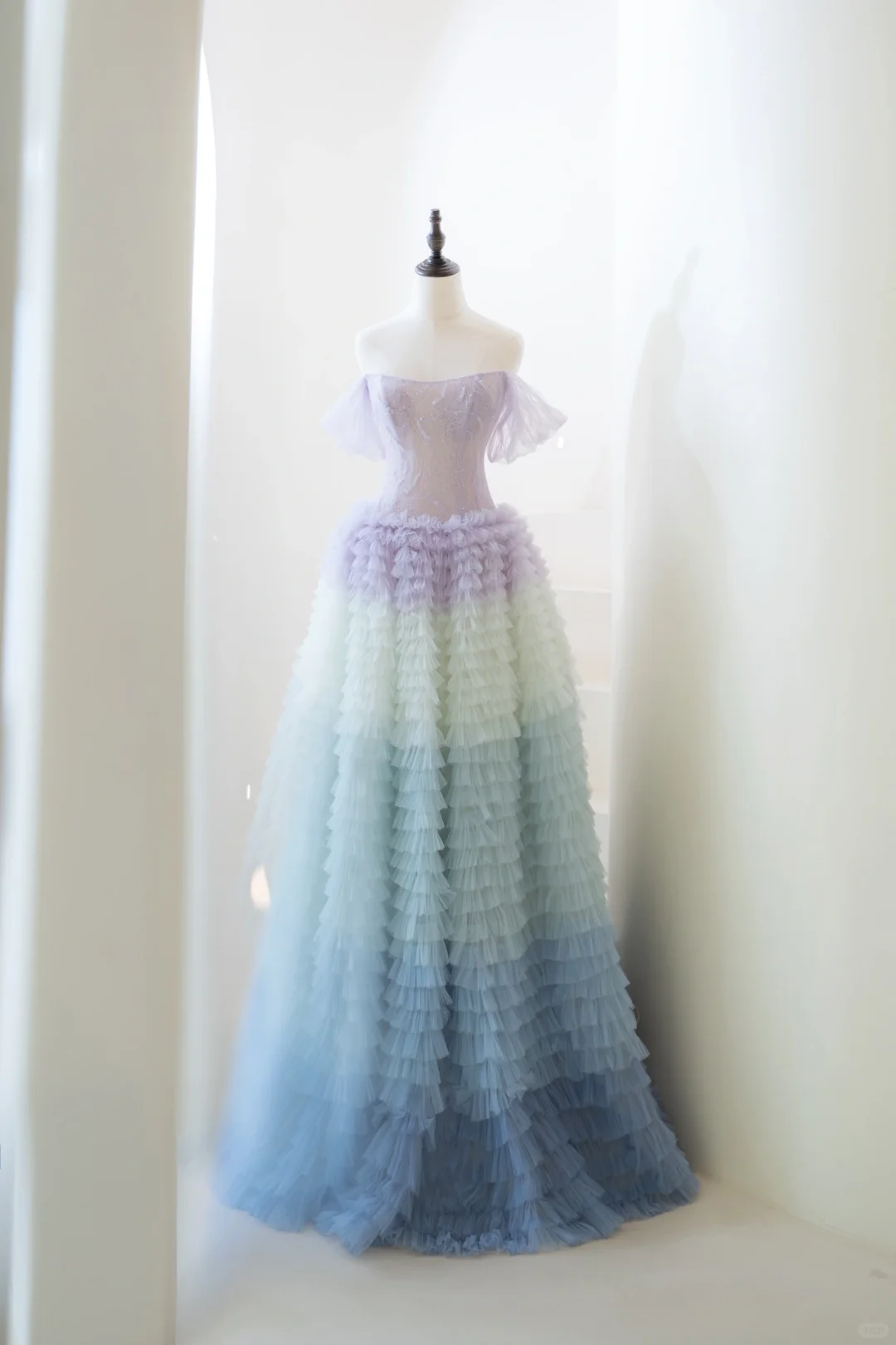 Robe de bal princesse à épaules dénudées et manches courtes avec haut en dentelle pour femme, robe de soirée, robe de bal formelle, tenue pour un 22e anniversaire AC059