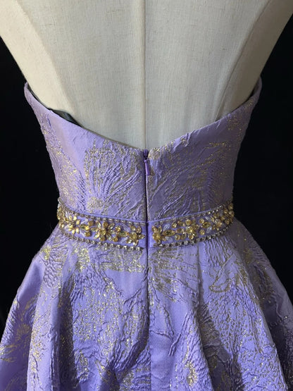 Vintage Ball Gown Sweetheart Lilac Satin Y2K 2000s Short Mini Party Senior Homecoming Dresses N3184