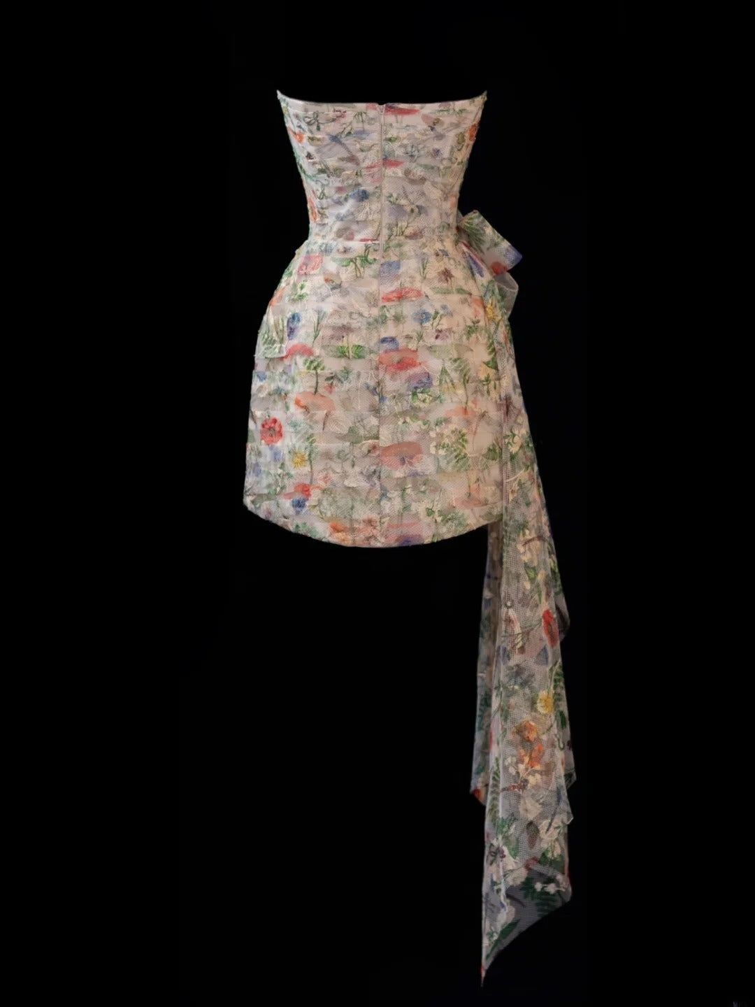 Ästhetisches kurzes Ballkleid mit Blumenmuster, Kleid zum 16. Geburtstag, Homecoming-Kleid, Cocktailkleid SA002