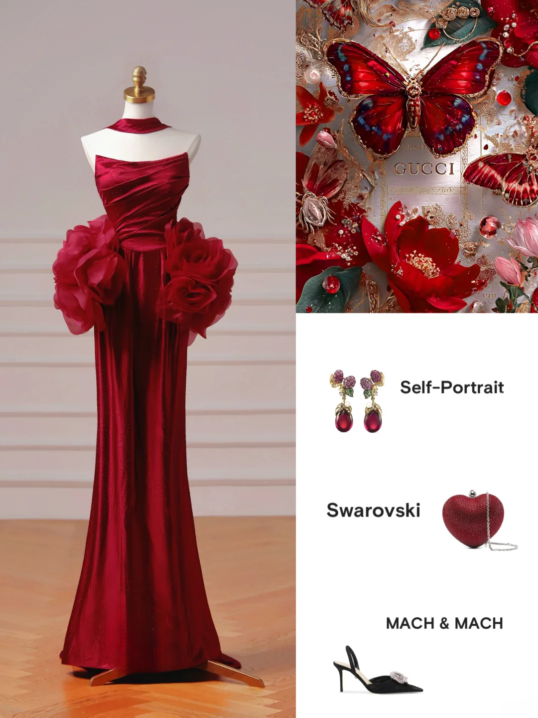 Elegantes, burgunderrotes Meerjungfrauen-Abendkleid mit Falten – ein beeindruckendes, langes Abendkleid für Teenager und Schülerinnen (AQ004).