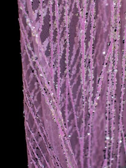 Preiswertes, paillettenbesetztes, formelles A-Linien-Kleid im Stil der 1950er Jahre mit eckigem Ausschnitt, rosa Falten und Perlenbesatz – ein beeindruckendes langes Ballkleid oder Abendkleid für festliche Anlässe (SA004).