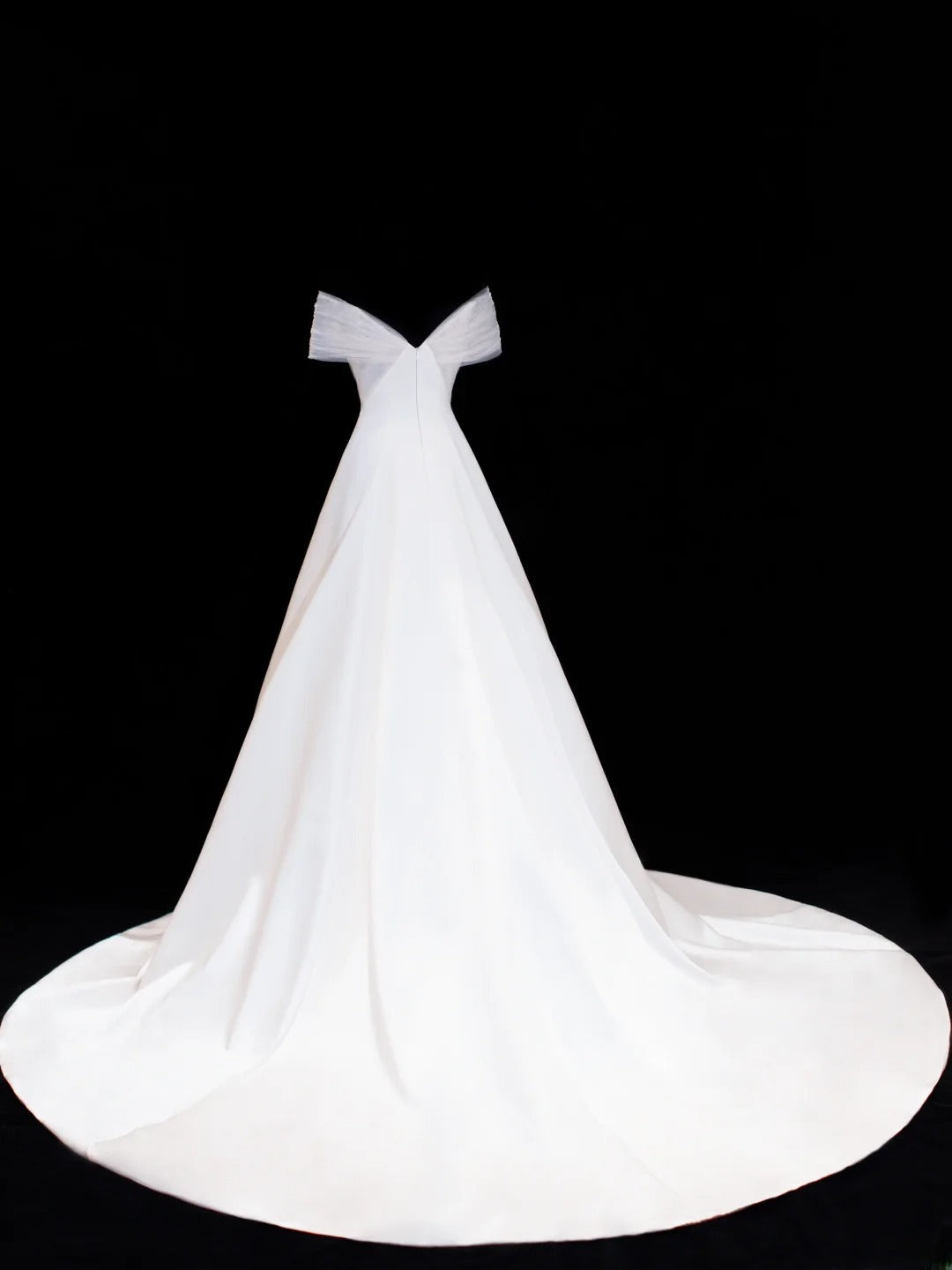 Wedding Gowns Dresses Elegant Modest for Bride Ball Gown Off The Shoulder With Short Sleeves Satin Petite/Plus Size Bridal Gowns For Women's SA005