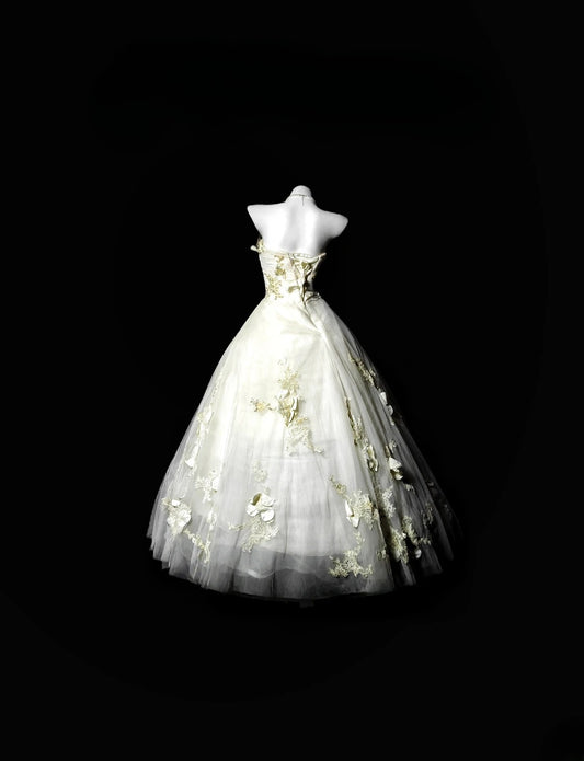 Pretty Ball Gown Strapless With 3D Lace Moda 2000 Quince Dress Long 15 Quinceanera Dresses Ideas Formal Outfit RB6361