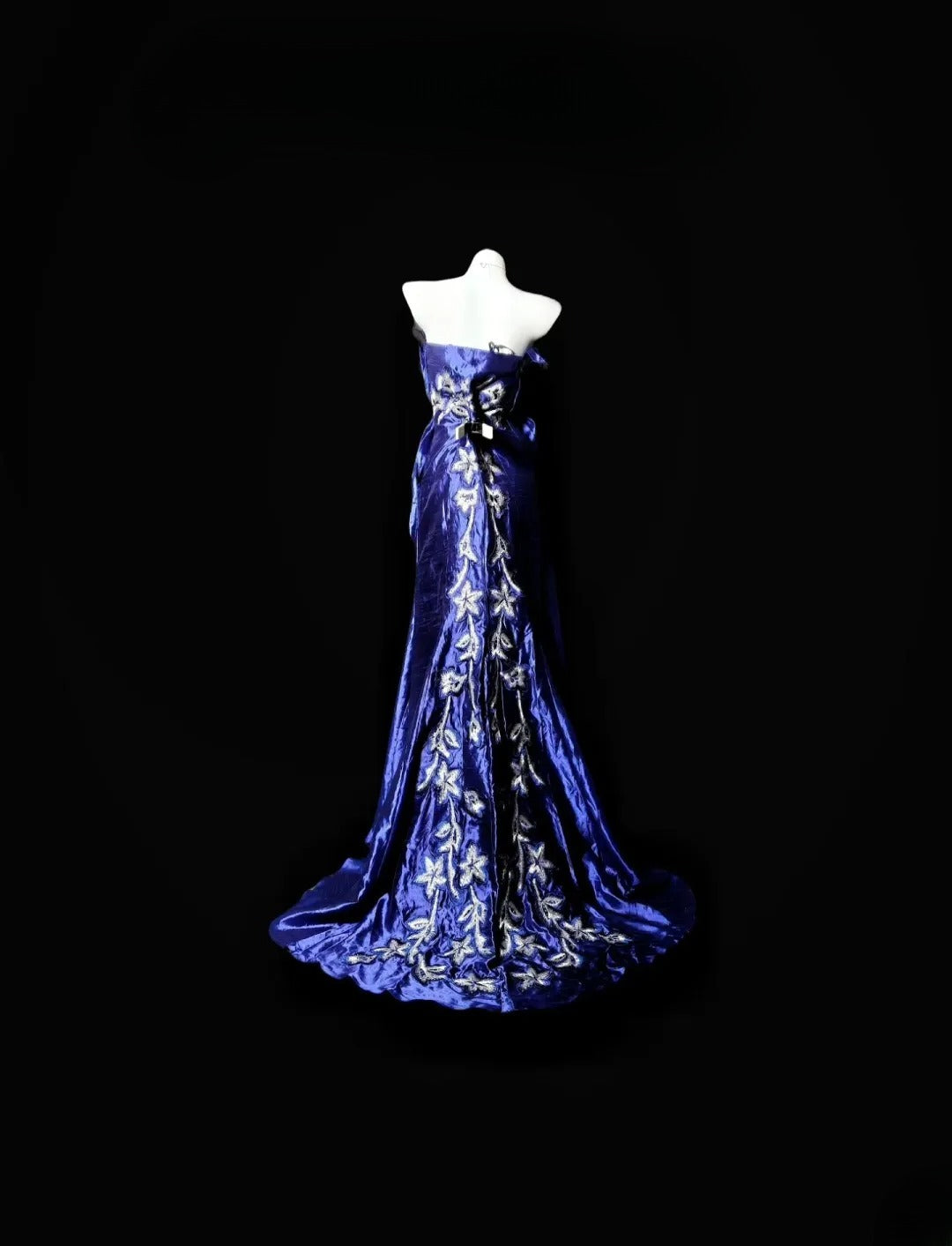 Vintage Prom Dresses Mermaid Sweetheart Royal Blue Satin With Lace 1950s Retro Classy Party Formal Outfits RB6363