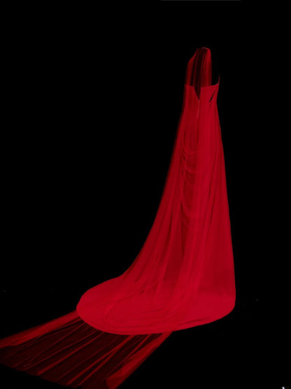 Elegantes, schlichtes A-Linien-Abendkleid mit herzförmigem Ausschnitt und Cape-Stil aus Chiffon – ein beeindruckendes langes Abendkleid für festliche Anlässe (SA013).