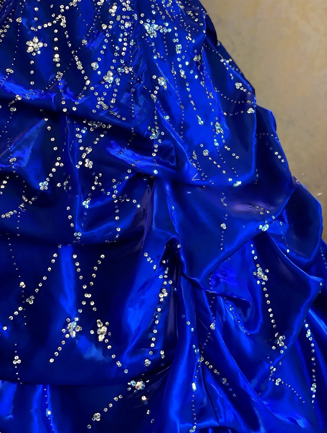 Glam Ball Gown Strapless Royal Blue Quinceanera Dresses For Sweet 15 15 Anos Celebration Birthday Prom Gown RB9011