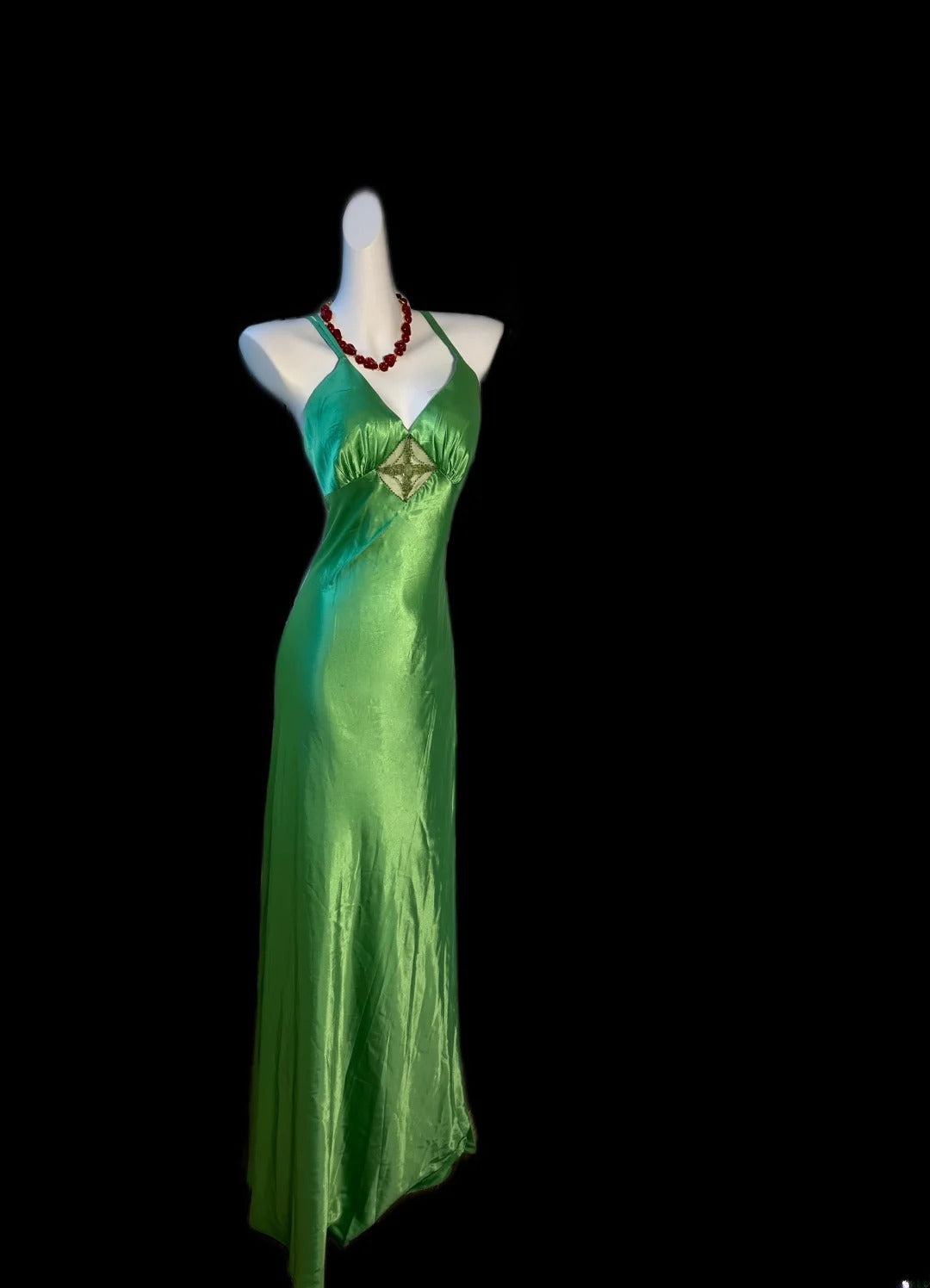 Modest Sheath Spaghetti Strap Green Satin Evening Dresses High School Teens Senior Night Dance Prom Outfits AS014