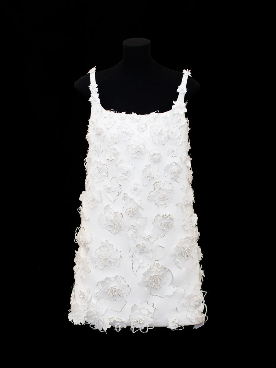 Robes de mariée élégantes et modestes pour la mariée, coupe trapèze, col carré orné de fleurs, courtes, tailles petites et grandes, SA016