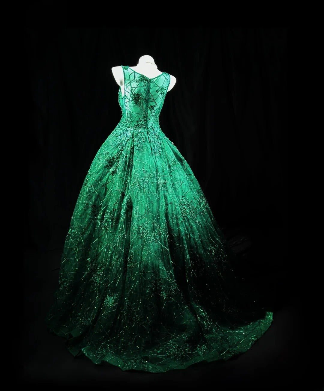 Sophisticated Prom Dresses Ball Gown Scoop Dark Green Tulle With Beading Long Sweet 15 16 Dress Formal Outfits RB5826