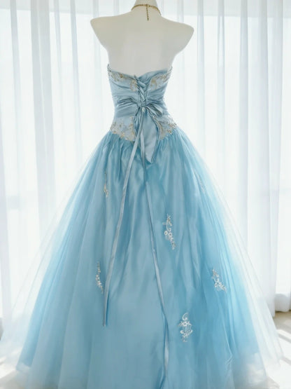Robe de bal vintage bustier cœur en tulle sans manches, longue, pour quinceañera, tenue d'anniversaire Sweet 15/16 AS016