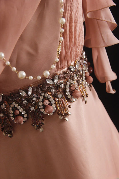 Vintage-Abendkleider im Stil der 90er Jahre, formell, A-Linie, One-Shoulder, rosa Chiffon, lange Partykleider, AS017