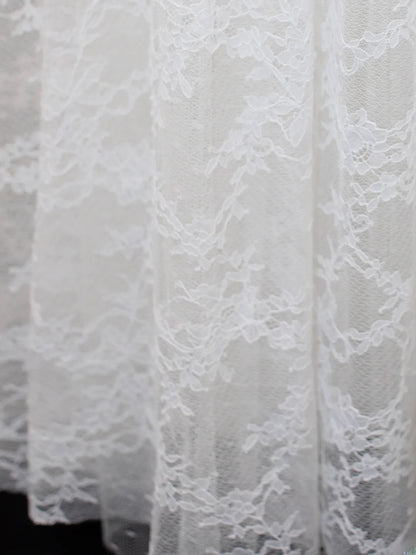 Prinzessinnen-Hochzeitskleider, elegant und schlicht, A-Linie, trägerlos, Spitze, weiß, Brautkleider in kleinen/großen Größen für Damen SA017